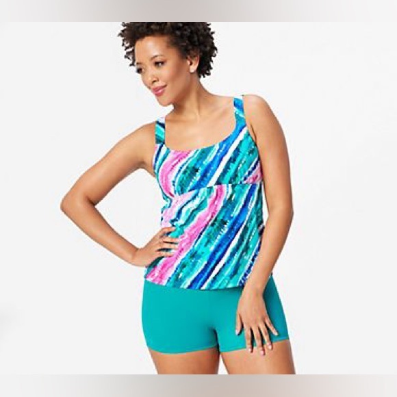 Swimsuits For All Other - Swimsuits for All Swim 2 pc Swimsuit Size 16 Rainbow Stripes Brand New w/Tags